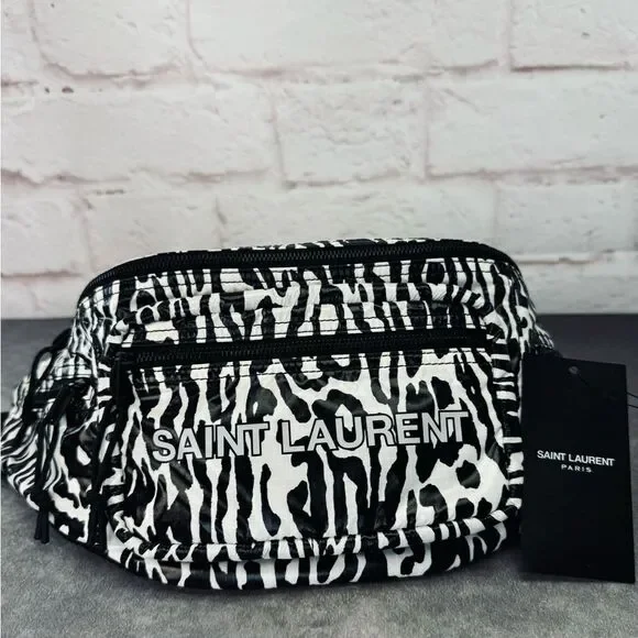Saint Laurent Zebra Print Nylon Fanny Bag NWT - Picture 3 of 12